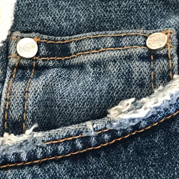 Zara Authentic Denim by Trafaluc Mini Skirt With Side Striping - Picture 9 of 14